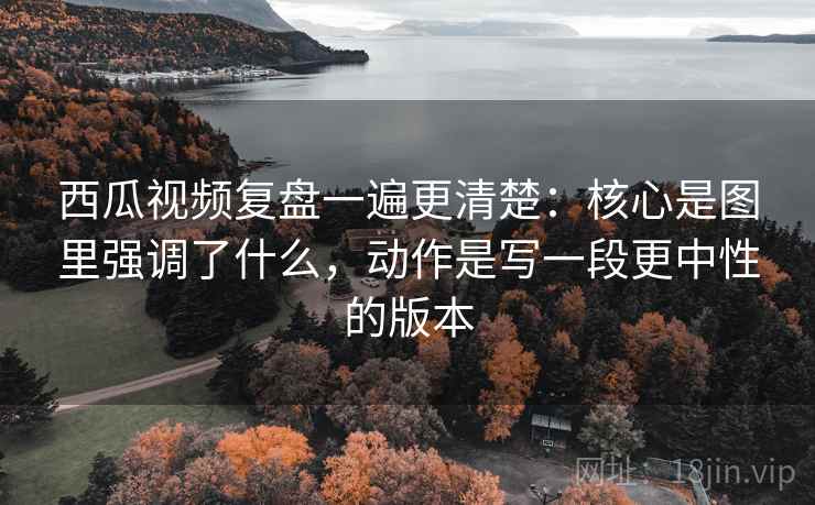 西瓜视频复盘一遍更清楚：核心是图里强调了什么，动作是写一段更中性的版本